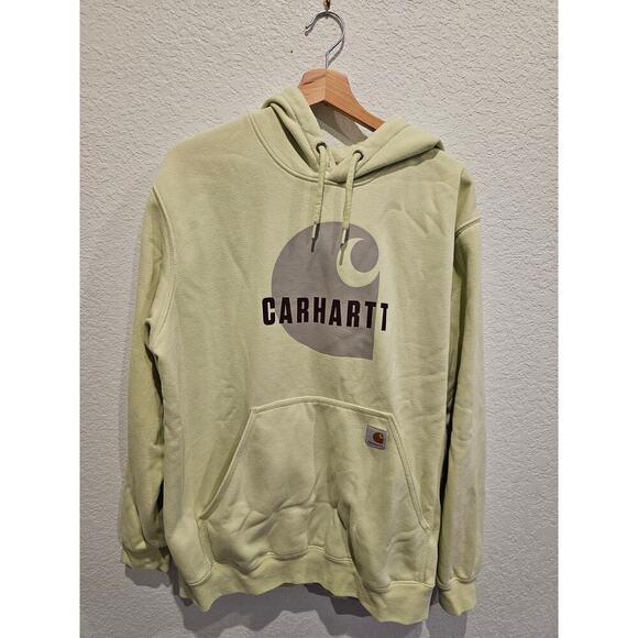 Carhartt Men's Loose Fit Midweight Logo Graphic Hoodie Sweatshirt (Size large) - Picture 1 of 3
